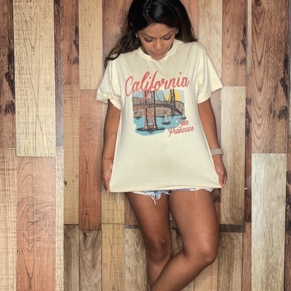 San Francisco California Graphic Tee | Retro Travel T-Shirt Size Small